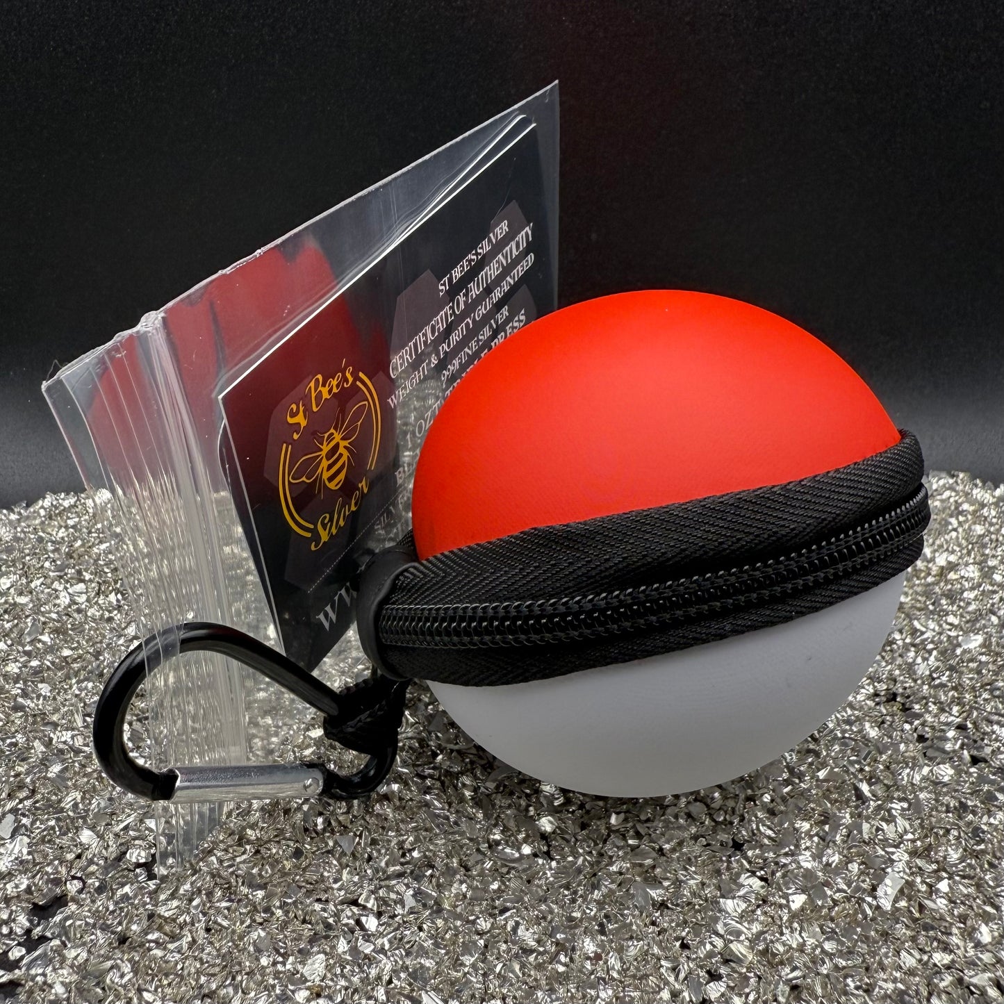 Pokémon 'Pikachu' 2.5 oz .999 Pure Silver Trading Card Hand Crafted by St Bee's in England, Satin Finish, Includes Poké Ball & COA, Mint Condition Limited Edition