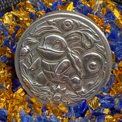 Pokémon ' Squirtle' 1 oz .999 Pure Silver Round Hand Crafted by St Bee's in England, Satin Finish, Includes Poké Ball & COA, Mint Condition Limited Edition