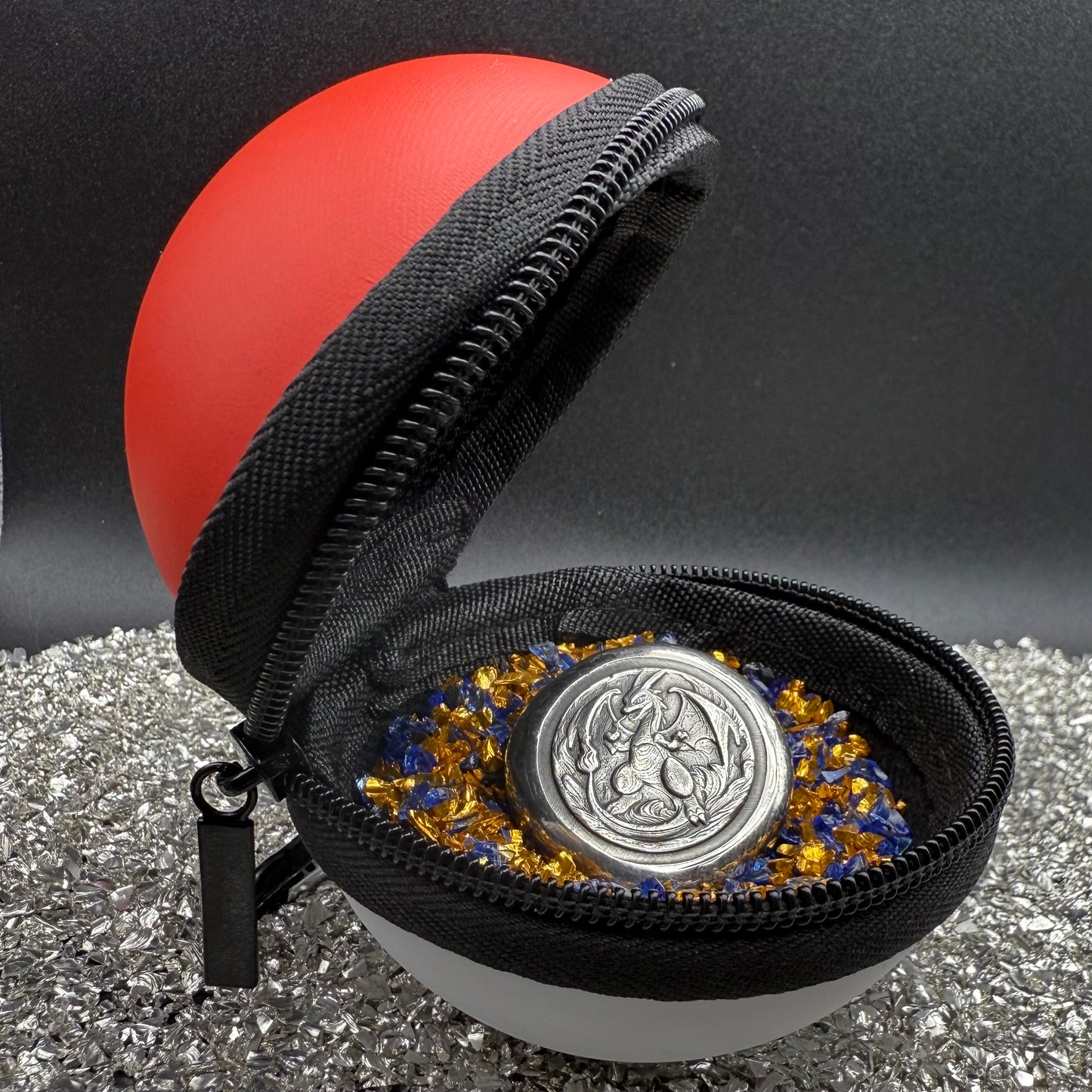 Pokémon 'Charizard' 1.25 oz .999 Pure Silver Round Hand Crafted by St Bee's in England, Shiny Finish, Includes Poké Ball & COA, Mint Condition Limited Edition