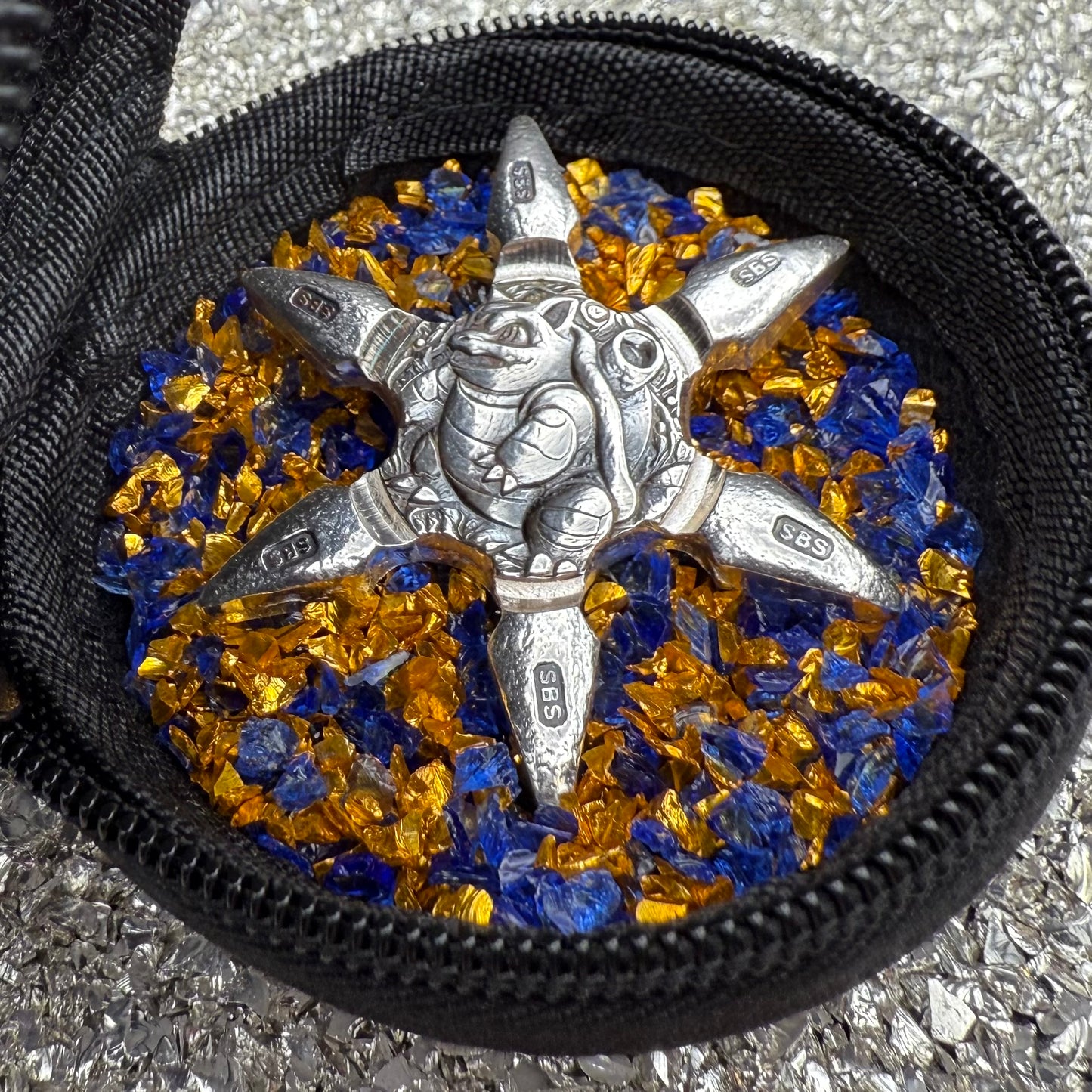 Pokémon 'Blastoise Star' 1.08 oz .999 Fine Silver Star Hand Crafted by St Bee's in England, Shiny Finish, Includes Poké Ball & COA, Mint Condition, Limited Edition