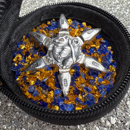 Pokémon 'Blastoise Star' 1.08 oz .999 Fine Silver Star Hand Crafted by St Bee's in England, Shiny Finish, Includes Poké Ball & COA, Mint Condition, Limited Edition