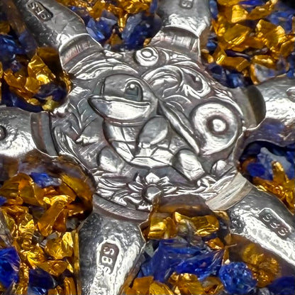 Pokémon 'Squirtle Star' 1.12 oz .999 Fine Silver Star Hand Crafted by St Bee's in England, Shiny Finish, Includes Poké Ball & COA, Mint Condition, Limited Edition