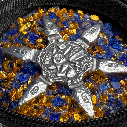 Pokémon 'Pikachu Star' 1.06 oz .999 Fine Silver Star Hand Crafted by St Bee's in England, Shiny Finish, Includes Poké Ball & COA, Mint Condition, Limited Edition