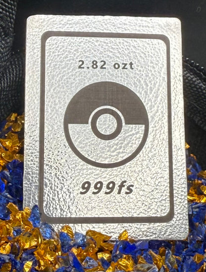 Pokémon 'Fire Charizard' 2.82 oz .999 Pure Silver Trading Card Hand Crafted by St Bee's in England, Satin Finish, Includes Poké Ball & COA, Mint Condition Limited Edition