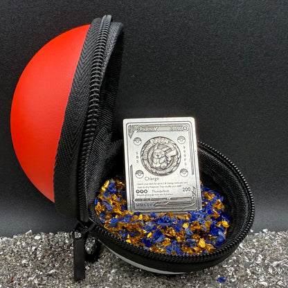 Pokémon 'Pikachu' 2.5 oz .999 Pure Silver Trading Card Hand Crafted by St Bee's in England, Satin Finish, Includes Poké Ball & COA, Mint Condition Limited Edition