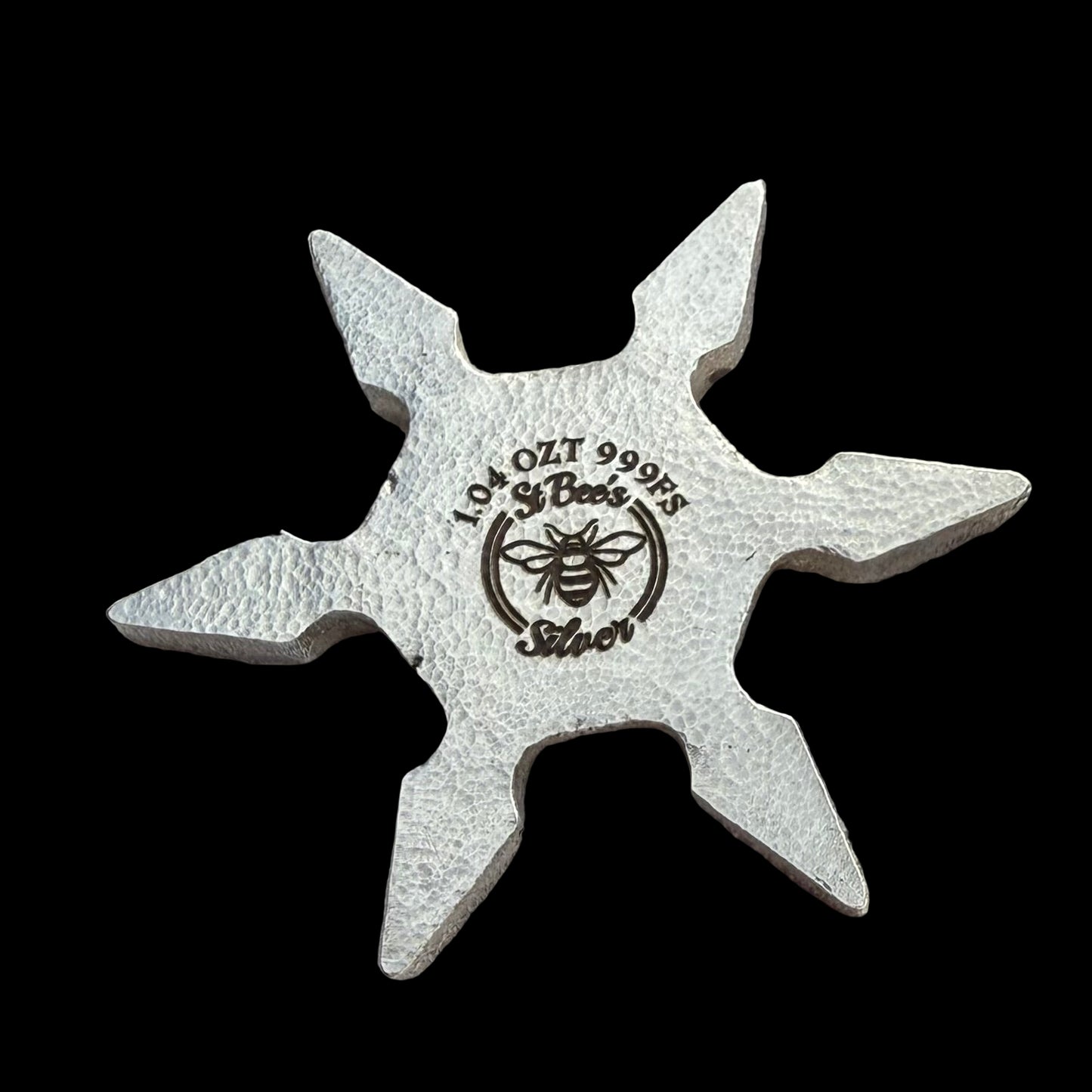 'Twin Dragon Star' 1.04 oz .999 Fine Silver Star Hand Crafted by St Bee's in England, Shiny Finish, Includes Earbud Case & COA, Mint Condition, Limited Edition