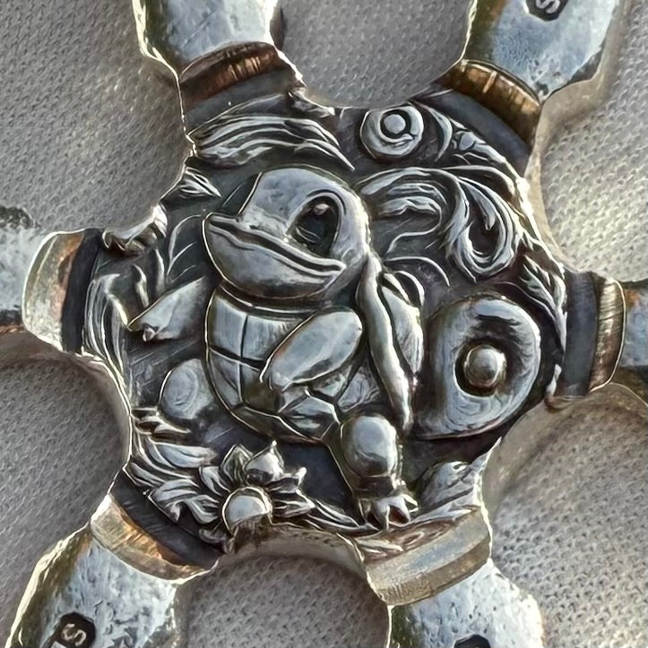 Pokémon 'Squirtle Star' 1.12 oz .999 Fine Silver Star Hand Crafted by St Bee's in England, Shiny Finish, Includes Poké Ball & COA, Mint Condition, Limited Edition