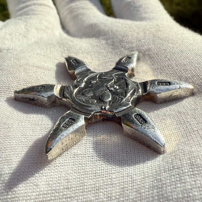 Pokémon 'Charizard Star' 1.08 oz .999 Fine Silver Star Hand Crafted by St Bee's in England, Shiny Finish, Includes Poké Ball & COA, Mint Condition, Limited Edition