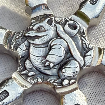 Pokémon 'Blastoise Star' 1.08 oz .999 Fine Silver Star Hand Crafted by St Bee's in England, Shiny Finish, Includes Poké Ball & COA, Mint Condition, Limited Edition