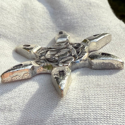 Pokémon 'Blastoise Star' 1.08 oz .999 Fine Silver Star Hand Crafted by St Bee's in England, Shiny Finish, Includes Poké Ball & COA, Mint Condition, Limited Edition