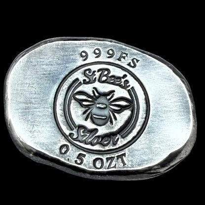 'Hedgehog' .5 oz .999 Pure Silver Nugget Hand Crafted by St Bee's in England, Shiny Finish, Includes Wooden Box & COA, Mint Condition Limited Edition