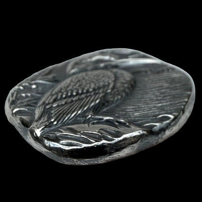 'Kingfisher' .5 oz .999 Pure Silver Nugget Hand Crafted by St Bee's in England, Shiny Finish, Includes Wooden Box & COA, Mint Condition Limited Edition