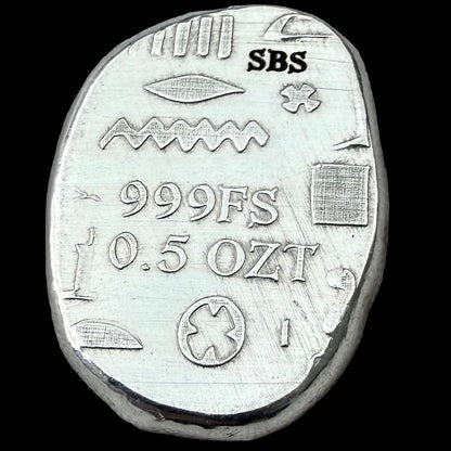 Egyptian Series 'Scarab' .5 oz .999 Pure Silver Nugget Hand Crafted by St Bee's in England, Antique Finish, Includes Wooden Box & COA, Mint Condition Limited Edition