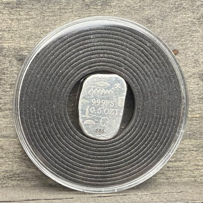 Egyptian Series 'Anubis' .5 oz .999 Pure Silver Nugget Hand Crafted by St Bee's in England, Antique Finish, Includes Wooden Box & COA, Mint Condition Limited Edition