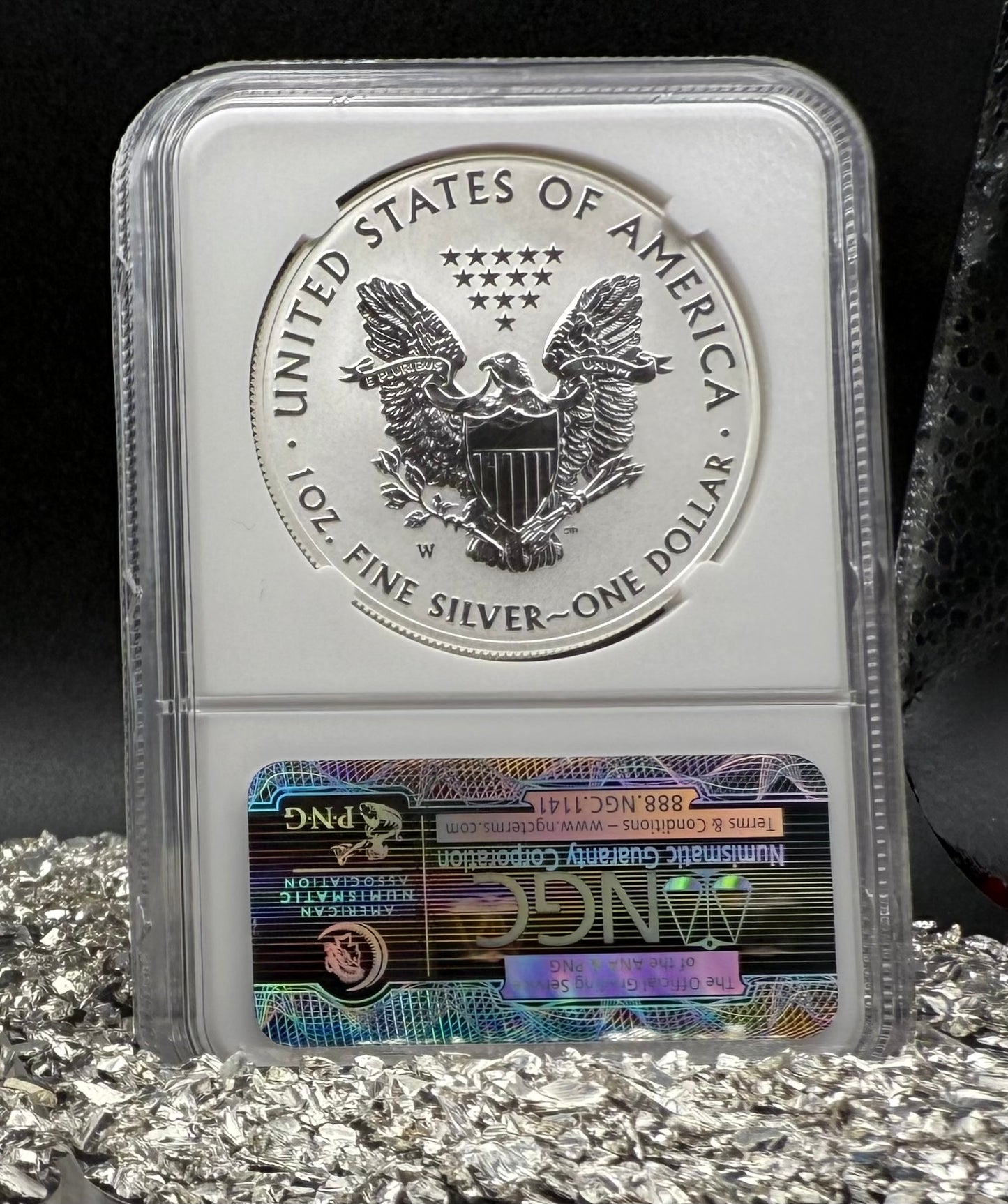 Reverse Proof & Enhanced Finish (2 Coin Set) 2013 (W) $1 American Silver Eagle NGC PF70 White Core Holder Classic Brown Label