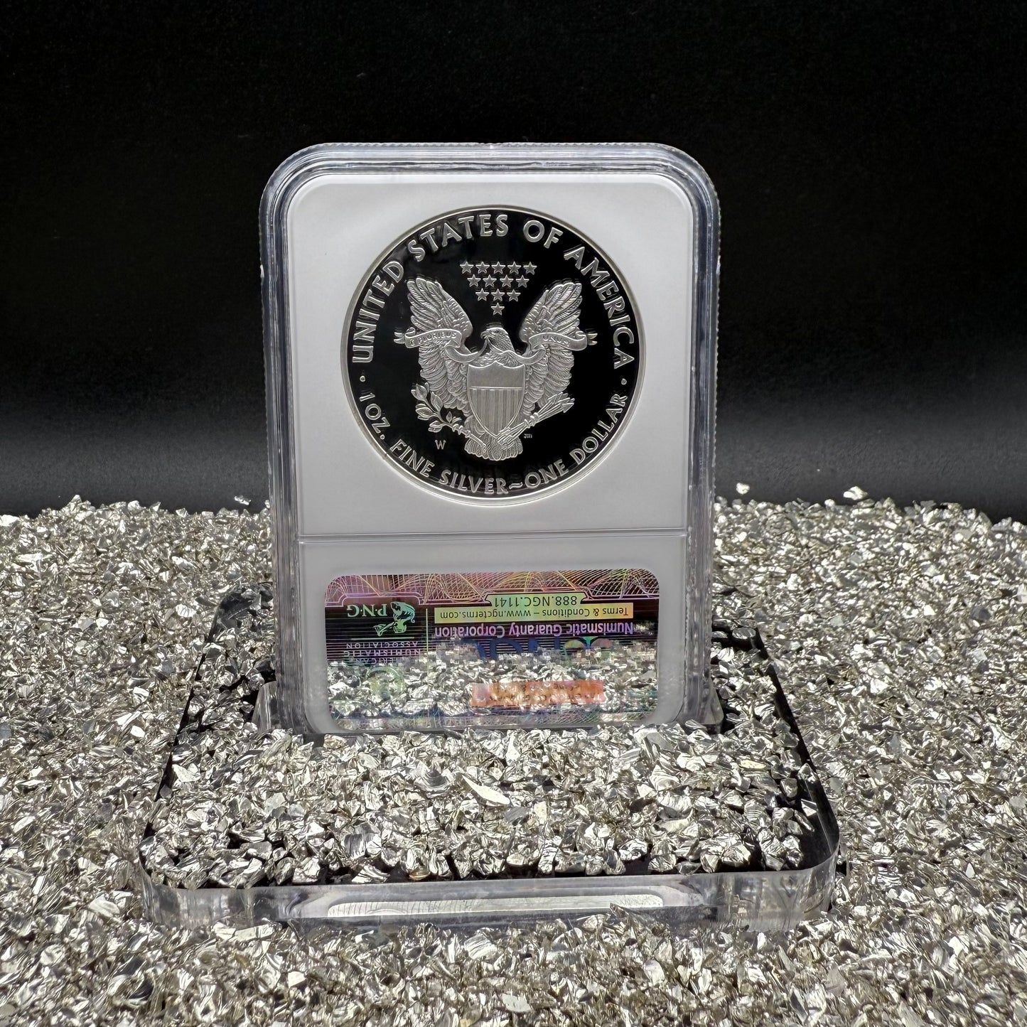 Proof 2008 (W) $1 American Silver Eagle NGC PF70UC Classic Brown Label (1 of 15,136)