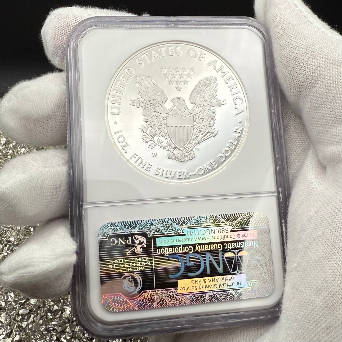 Proof 2008 (W) $1 American Silver Eagle NGC PF70UC Classic Brown Label (1 of 15,136)