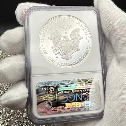 Proof 2008 (W) $1 American Silver Eagle NGC PF70UC Classic Brown Label (1 of 15,136)