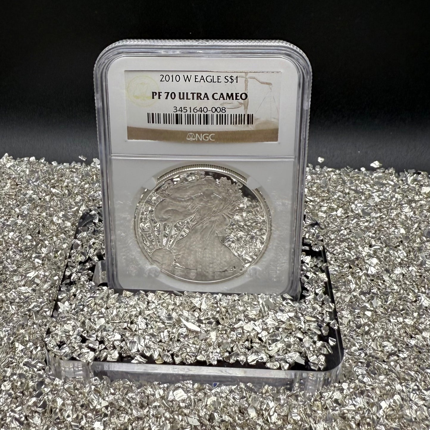 Proof 2010 (W) $1 American Silver Eagle NGC PF70UC Classic Brown Label (1 of 9,023)