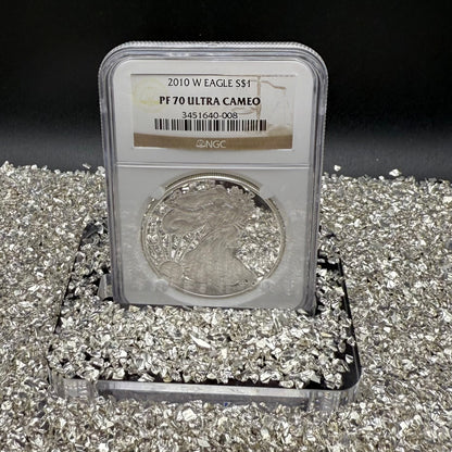 Proof 2010 (W) $1 American Silver Eagle NGC PF70UC Classic Brown Label (1 of 9,023)
