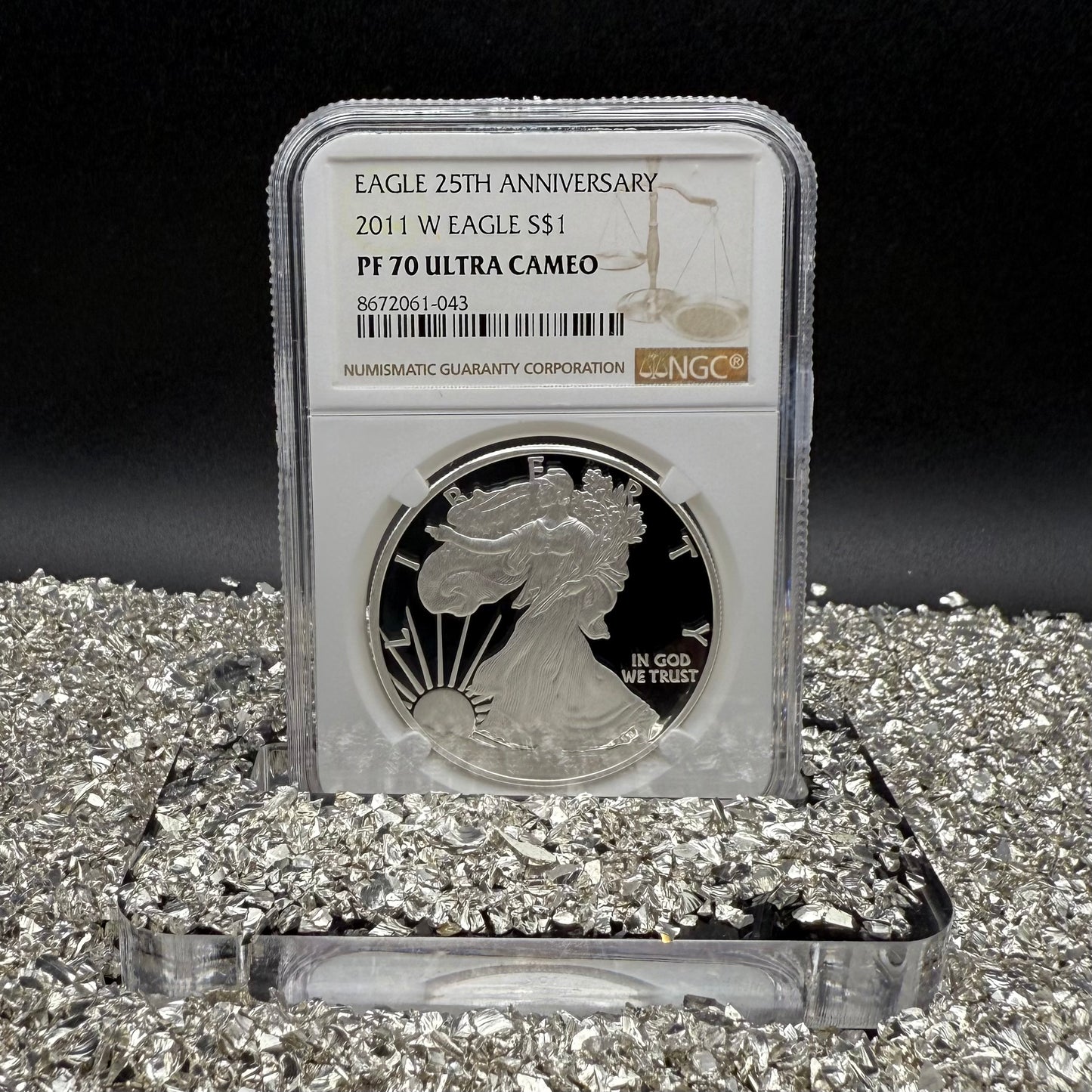 Proof 2011 (W) $1 American Silver Eagle NGC PF70UC 25th Anniversary Modern Brown Label Mint (1 of 9,295)