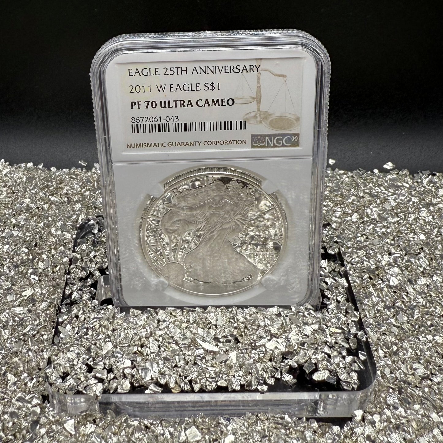 Proof 2011 (W) $1 American Silver Eagle NGC PF70UC 25th Anniversary Modern Brown Label Mint (1 of 9,295)