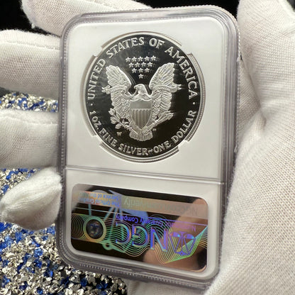 Proof 2004 (W) $1 American Silver Eagle NGC PF70UC Modern Brown Label (1 of 12,325)