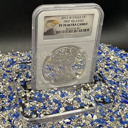 Proof 2012 (W) $1 American Silver Eagle NGC PF70UC First Releases Eagle Label White Holder (1 of 4,222)