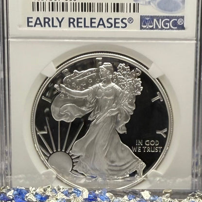 Proof 2018 (S) $1 American Silver Eagle NGC PF70UC Early Releases Classic Blue Label White Holder (1 of 4,975) Mint