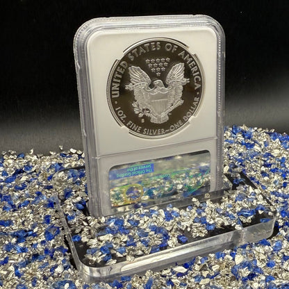 Proof 2018 (S) $1 American Silver Eagle NGC PF70UC Early Releases Classic Blue Label White Holder (1 of 4,975) Mint