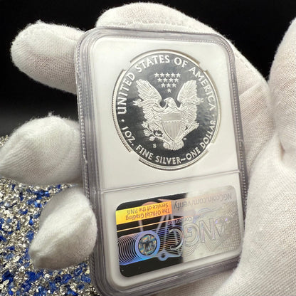 Proof 2018 (S) $1 American Silver Eagle NGC PF70UC Early Releases Classic Blue Label White Holder (1 of 4,975) Mint
