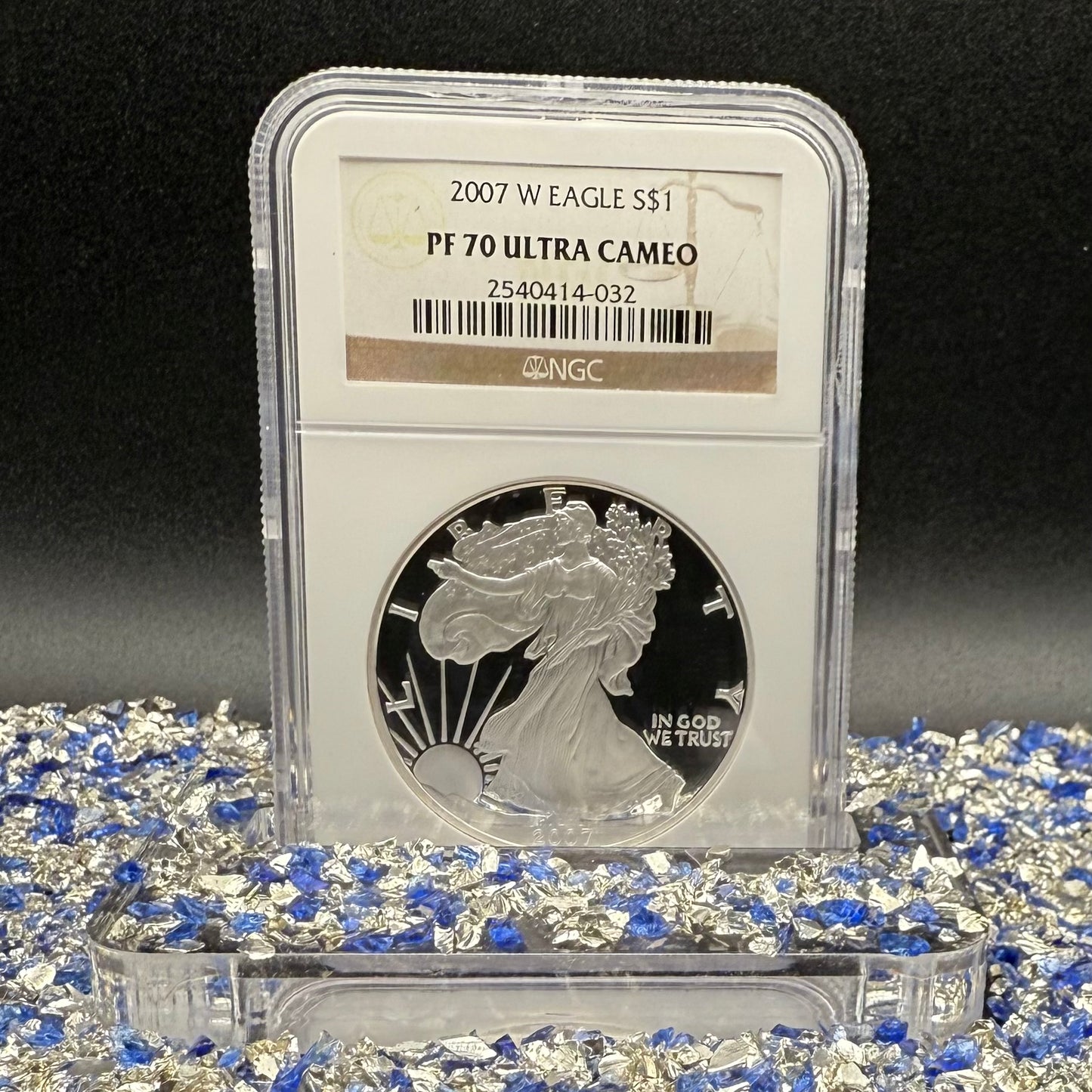 Proof 2007 (W) $1 American Silver Eagle NGC PF70UC Classic Brown Label Mint (1 of 10,245)