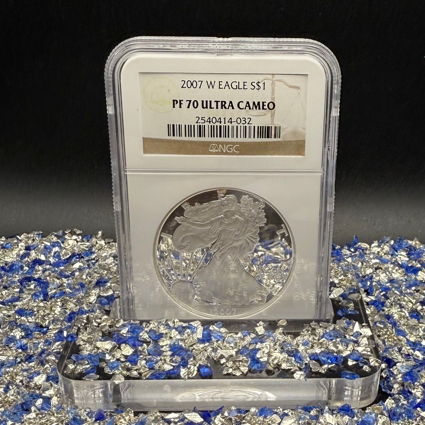 Proof 2007 (W) $1 American Silver Eagle NGC PF70UC Classic Brown Label Mint (1 of 10,245)