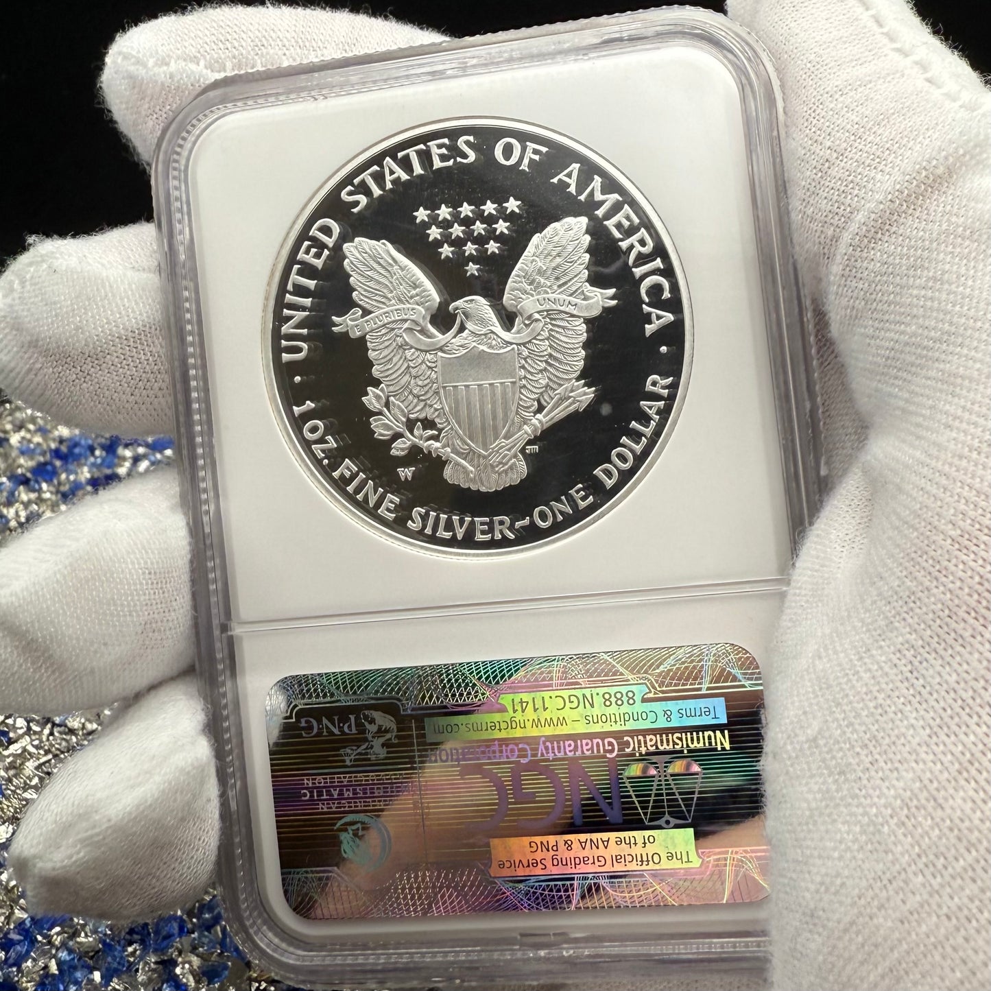 Proof 2007 (W) $1 American Silver Eagle NGC PF70UC Classic Brown Label Mint (1 of 10,245)