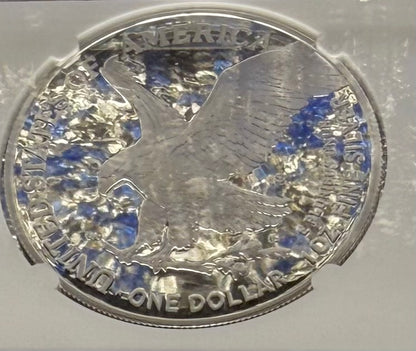 Proof 2021 (S) $1 American Silver Eagle NGC PF70UC T-2 Early Releases Classic Blue Label White Holder (1 of 1,303) Mint