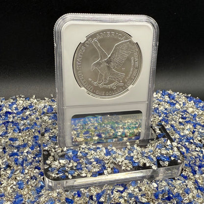 Burnished 2022 (W) $1 American Silver Eagle NCG MS70 Modern Brown Label Mint Condition (1 of 3,027)