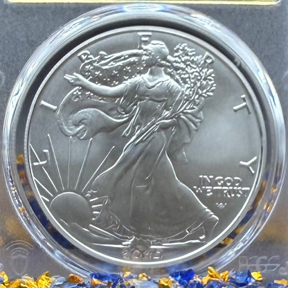 2025 $1 (W) American Silver Eagle PCGS MS70 First Strike Gold Foil Label Mint Condition (Rare 1 of 2,025)