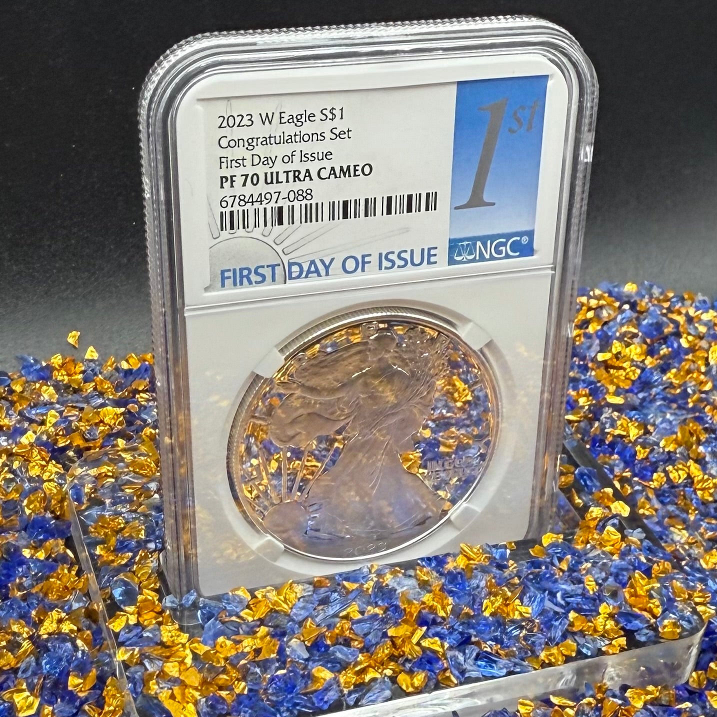 Proof 2023 (W) $1 American Silver Eagle NGC PF70UC Congratulations Set First Day of Issue White Holder (1 of 2,024)