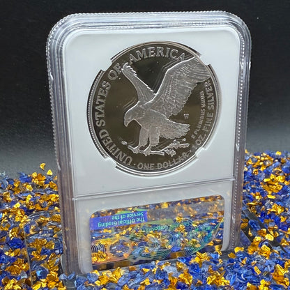 Proof 2023 (W) $1 American Silver Eagle NGC PF70UC Congratulations Set First Day of Issue White Holder (1 of 2,024)