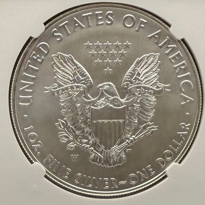 Burnished 2017 (W) $1 American Silver Eagle NGC MS70 Rare Premier Select Series Label Mint Condition