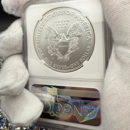 Burnished 2017 (W) $1 American Silver Eagle NGC MS70 Rare Premier Select Series Label Mint Condition