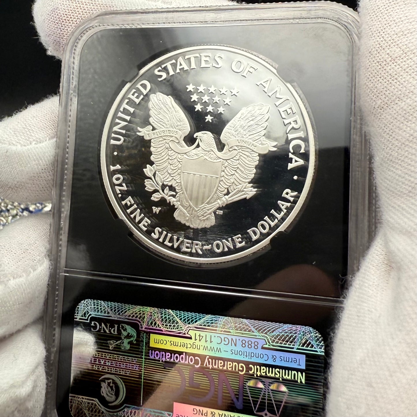 Proof 2006 (W) $1 American Silver Eagle NGC PF70UC Classic Blue Label Black Holder (1 of 21,920)