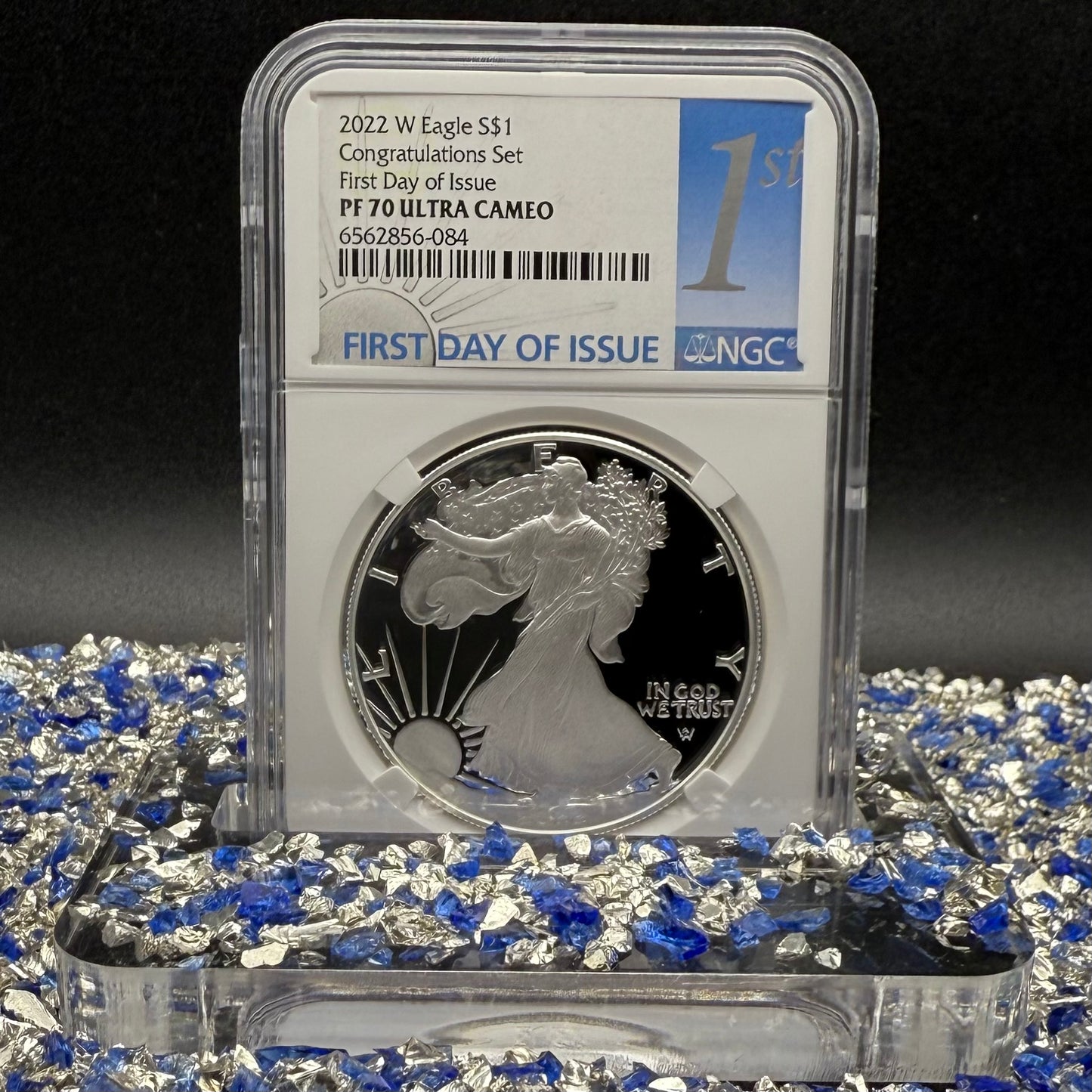 Proof 2022 (W) $1 American Silver Eagle NGC PF70UC Congratulations Set First Day of Issue White Holder Mint Condition (1 of 2,000)