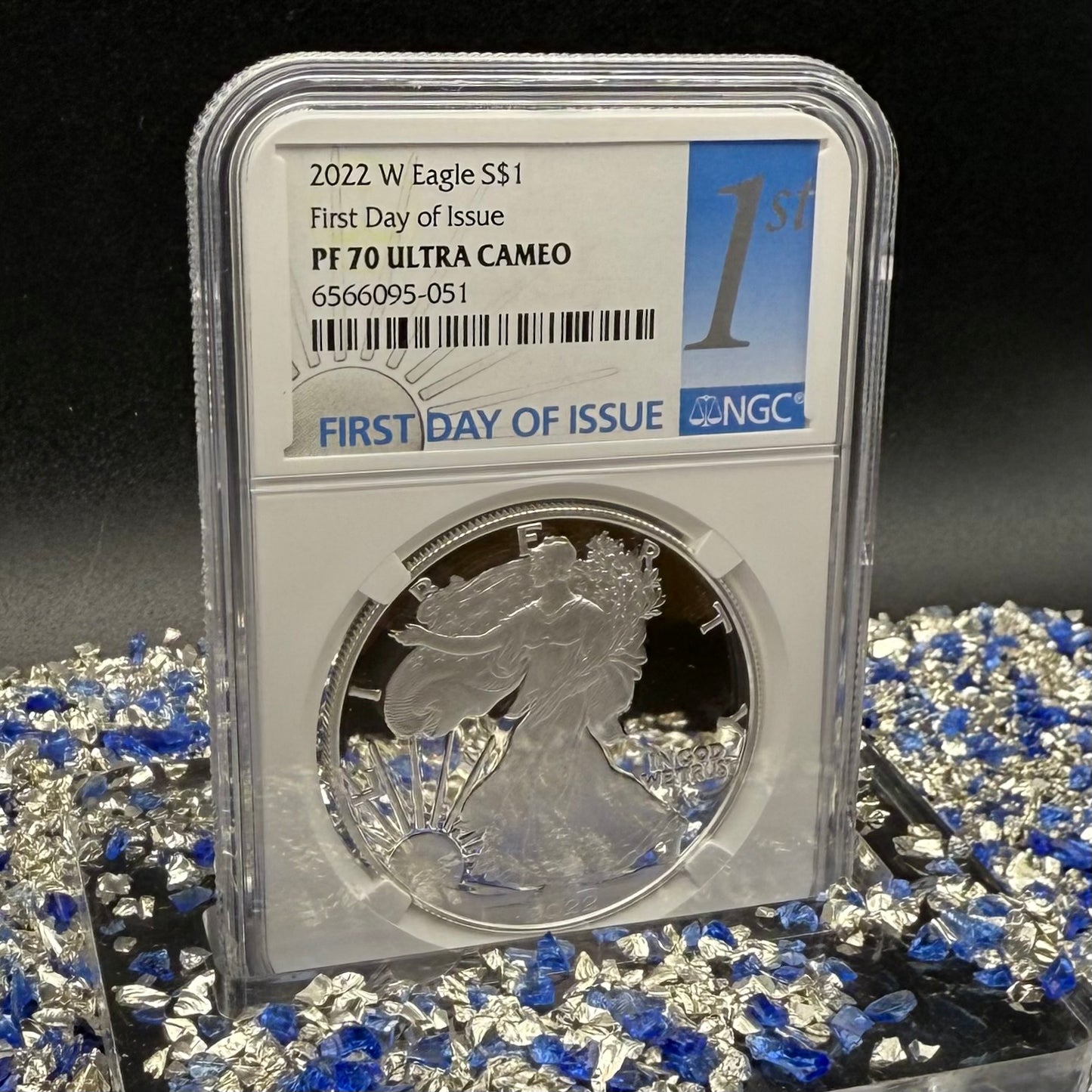 Proof 2022 (W) $1 American Silver Eagle NGC PF70UC First Day of Issue White Holder Mint Condition (1 of 9,038)