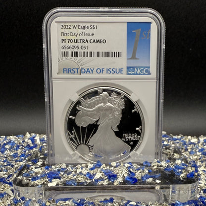 Proof 2022 (W) $1 American Silver Eagle NGC PF70UC First Day of Issue White Holder Mint Condition (1 of 9,038)