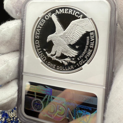 Proof 2022 (W) $1 American Silver Eagle NGC PF70UC First Day of Issue White Holder Mint Condition (1 of 9,038)