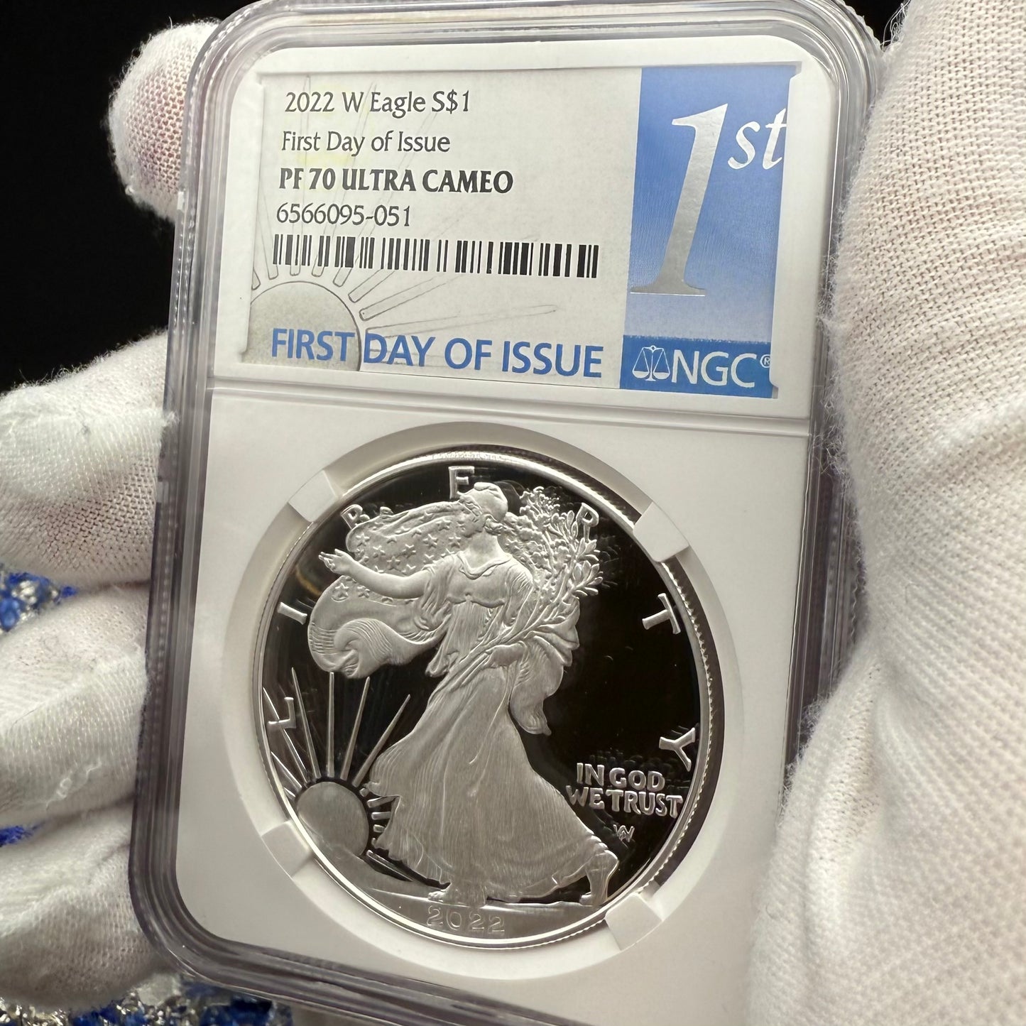 Proof 2022 (W) $1 American Silver Eagle NGC PF70UC First Day of Issue White Holder Mint Condition (1 of 9,038)