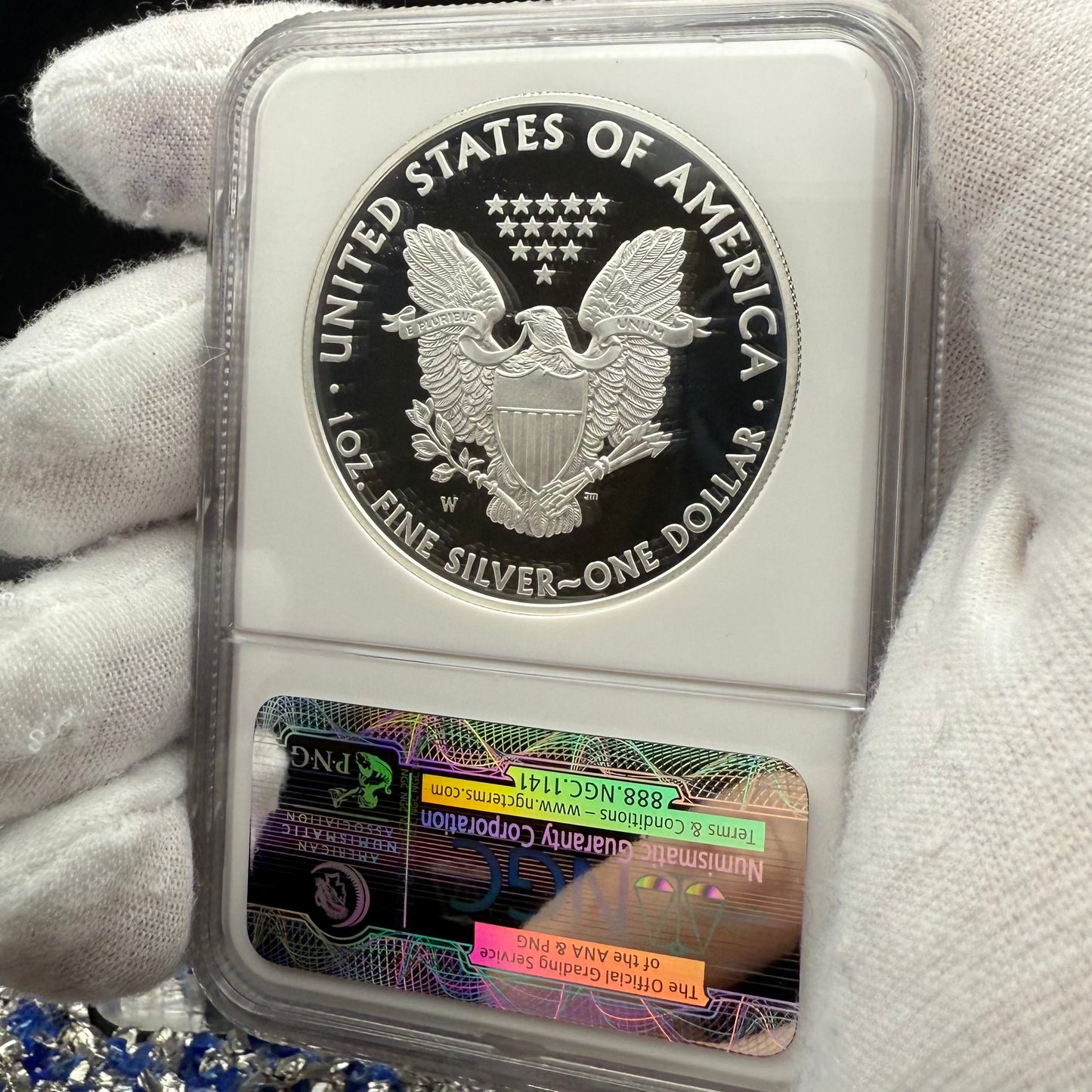 Proof 2008 (W) $1 American Silver Eagle NGC PF70UC Classic Brown Label (1 of 15,136)