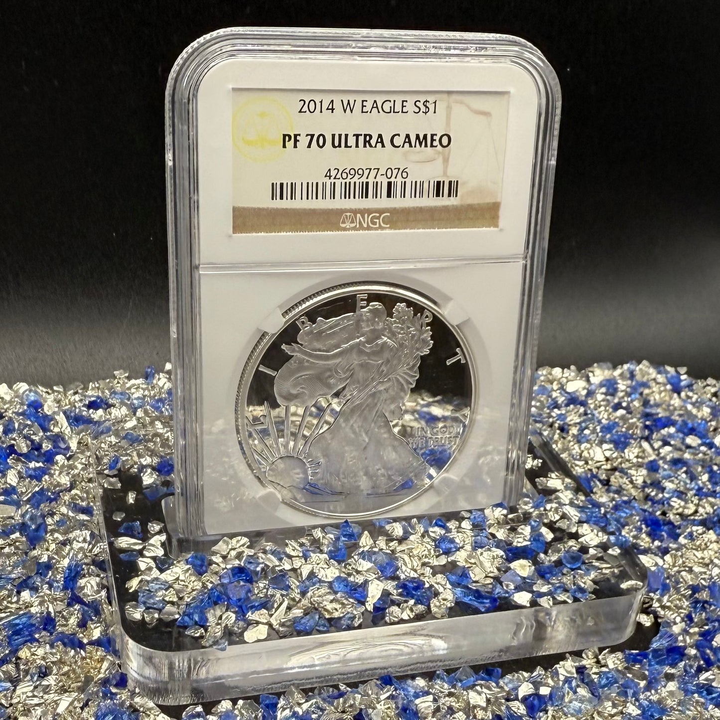 Proof 2014 (W) $1 American Silver Eagle NGC PF70 Classic Brown Label (1 of 9,425)