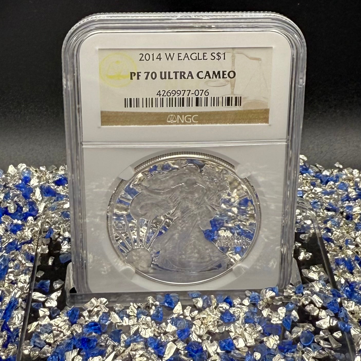 Proof 2014 (W) $1 American Silver Eagle NGC PF70 Classic Brown Label (1 of 9,425)